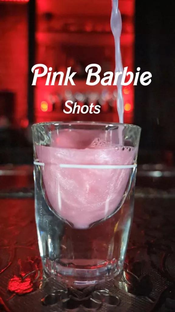 Pink Barbie cocktails perfect for a girly night out at the bar.